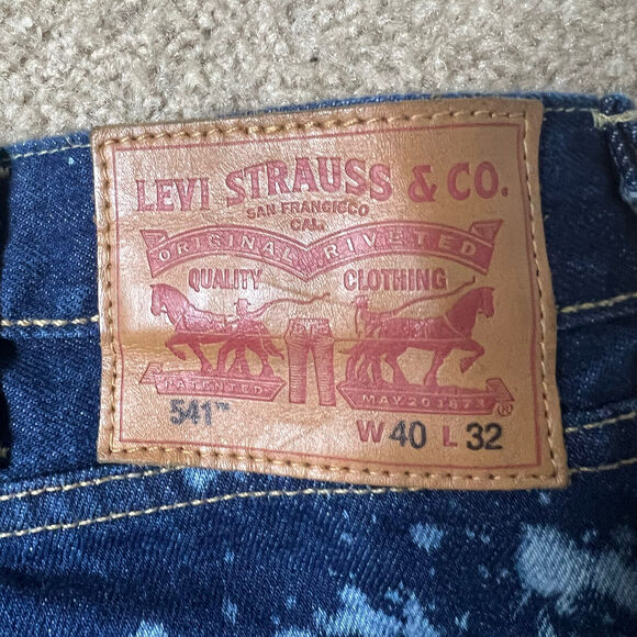 Levis Mens Size 40X32 541 Jeans Bleach Splatter Color Block Unique Streetwear - Picture 6 of 6